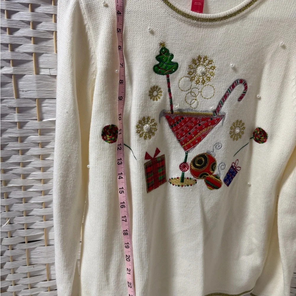 Martini Embellished Ugly Christmas Sweater‎